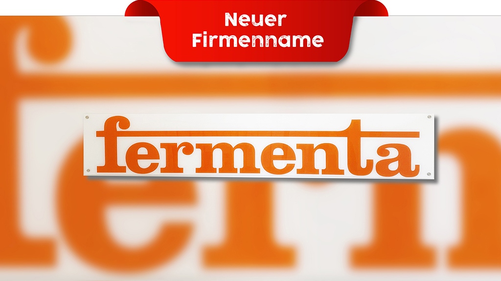 das Logo mit Bannerschrift: neuer Firmenname ist zu sehen